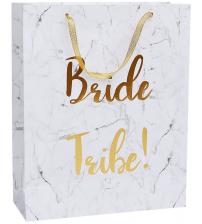 White and Gold Bride Tribe Gift Bag